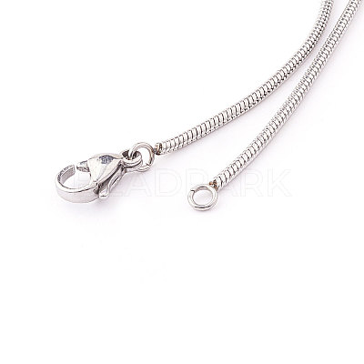 Adjustable 304 Stainless Steel Slider Necklaces NJEW-CJ0001-01P-1