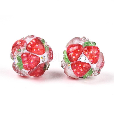 Fruit Round Resin Beads LS-RESI-T059-03D-1