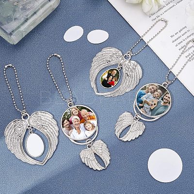 4 Sets 2 Style  Alloy Pendant Decoration Cabochon Settings AJEW-FH0002-02-1