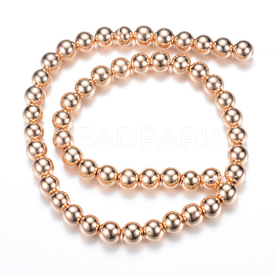 Electroplate Non-magnetic Synthetic Hematite Bead Strands G-Q466-10mm-04-1