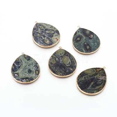 Natural Kambaba Jasper Pendants G-E526-01L-1