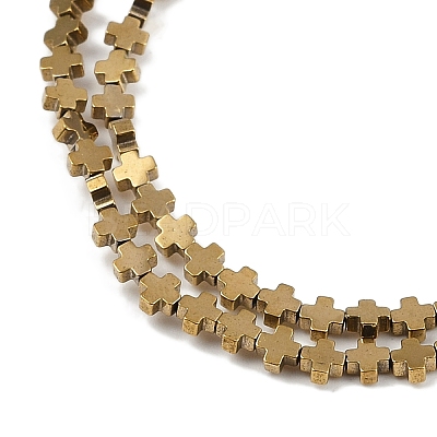 Electroplated Synthetic Non-magnetic Hematite Beads Strands G-J211-A06-01-1