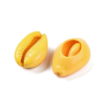 Baking Paint Cowrie Shell Beads SSHEL-M023-01K-1
