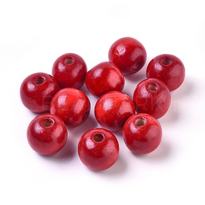 Dyed Natural Wood Beads WOOD-Q006-20mm-01-LF-1