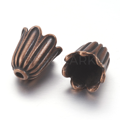Tibetan Style Alloy Bead Caps X-TIBEB-00864-R-NR-1