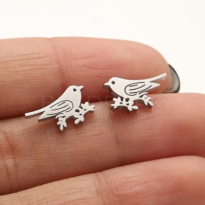 304 Stainless Steel Stud Earrings EJEW-H136-02G-A-1
