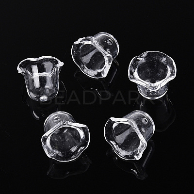 Transparent Acrylic Bead Caps TACR-T028-58A-1