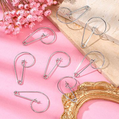 Iron Brooch Findings IFIN-K028-01P-1