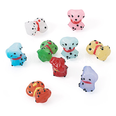 9Pcs 9 Colors Handmade Lampwork Enamel Beads LAMP-TA0001-70-1