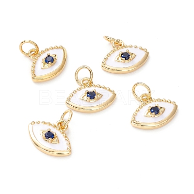 Brass Micro Pave Midnight Blue Cubic Zirconia Charms ZIRC-Z019-03G-NR-1