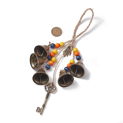 Halloween Iron Protective Witch Bells for Doorknob Hanging Ornaments HJEW-JM01896-02-1