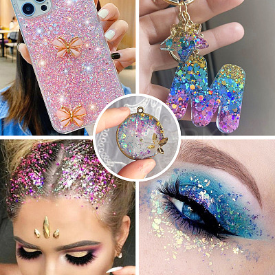 10 Boxes 10 Colors PET Shiny Nail Art Glitter MRMJ-TA0001-33-1