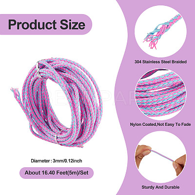 5M Nylon Coated 304 Stainless Steel Braided Wires TWIR-TA0001-07A-1