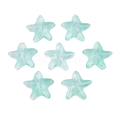 Transparent Spray Painted Glass Beads LS-X-GLAA-N035-027-C01-1