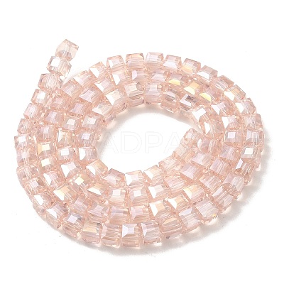 Electroplate Glass Beads Strands EGLA-D018-4x4mm-32-1