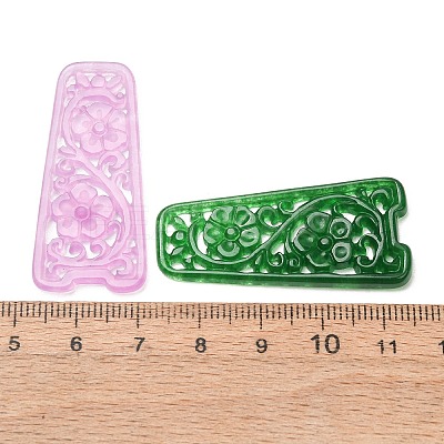 Dyed Natural Quartz Carved Pendants GG-CBA0022-08-1