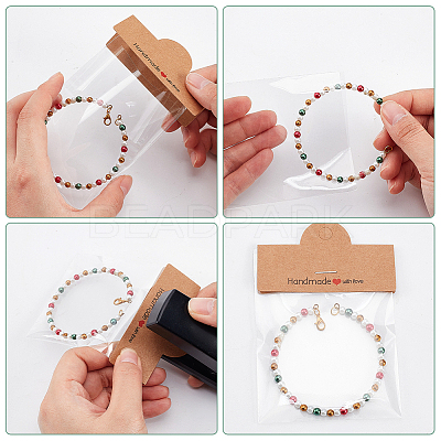 120Pcs Rectangle Paper Foldable Header Cards CDIS-WR0001-01B-1