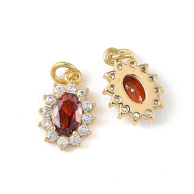 SHEGRACE Brass Micro Pave Cubic Zirconia Pendants XGRQ2O123-446F-G-1