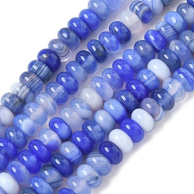 Natural Banded Agate Beads Strands G-F790-I01-01C-1