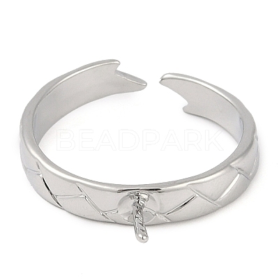 Brass Cuff Finger Ring Settings KK-L219-15E-P-1