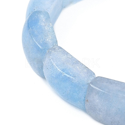 Natural Quartz Crystal Bead Stretch Bracelets for Women Men BJEW-C097-02A-22-1
