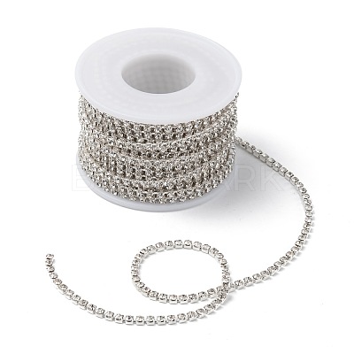 Brass Rhinestone Strass Chains CHC-T001-SS12-01S-1