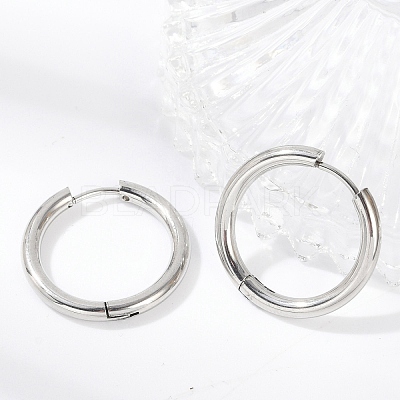 Tarnish Resistant 201 Stainless Steel Huggie Hoop Earrings Findings STAS-F149-33P-A-1
