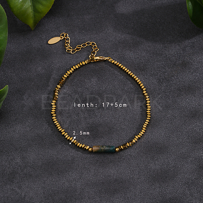 Natural Indian Agate Beads Stretch Bracelets for Women Men PH6456-8-1