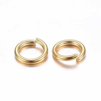304 Stainless Steel Open Jump Rings X-STAS-O098-02G-01-1