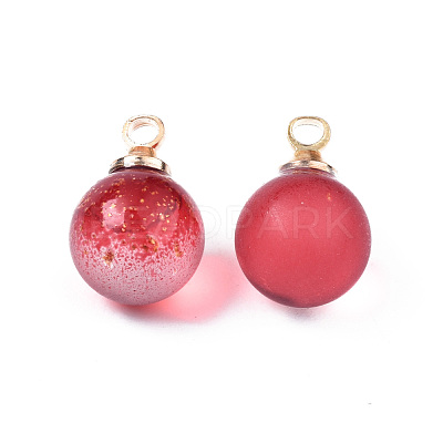 Two Tone Transparent Spray Painted Glass Pendants GLAA-N035-020A-C05-1