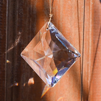 Rhombus Faceted K9 Glass Suncatchers PW-WG815F2-01-1