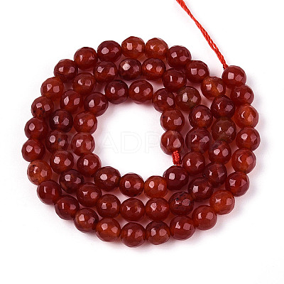 Dyed Natural White Jade Beads Strands G-T139-6mm-60-11-1