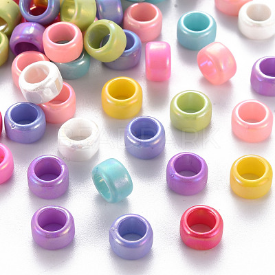 Opaque Acrylic European Beads TACR-S153-41I-1