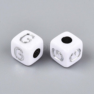 Opaque Acrylic Beads SACR-T035-03G-1