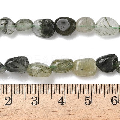 Natural Green Rutilated Quartz Beads Strands G-O-186-B-12A-1