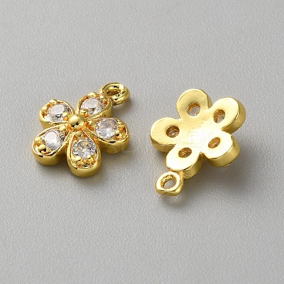 Brass with Cubic Zirconia Charms KK-WH0095-13G-1