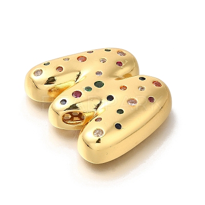 Brass Cubic Zirconia Pendants KK-M295-13G-W-1