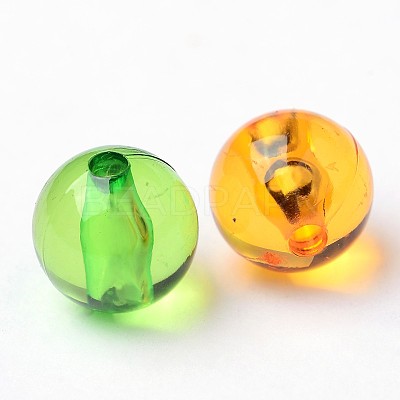 Mixed Round Transparent Acrylic Beads X-PL572Y-1