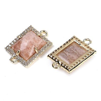 Natural Sunstone Faceted Rectangle Links G-I375-07G-11-1