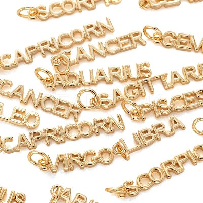 24Pcs 12 Style Golden Brass Pendants KK-LS0001-45-1