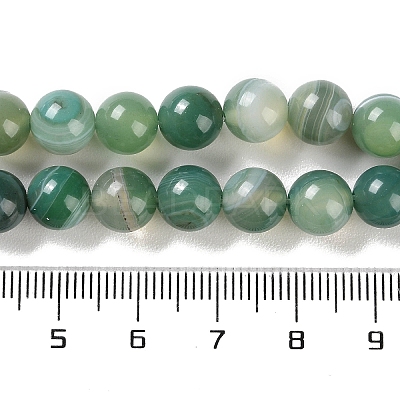 Natural Striped Agate/Banded Agate Beads Strands G-Z060-A01-B01-1