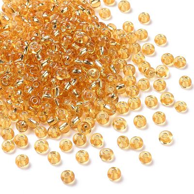 6/0 Transparent Glass Round Seed Beads X-SEED-J010-F6-22B-1