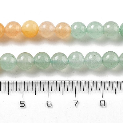 Natural Yellow/Green/Blue/Red Aventurine Beads Strands G-B095-A03-01-1