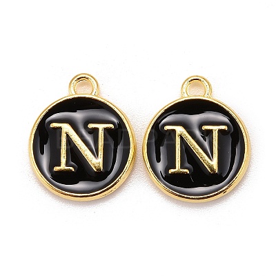 Golden Plated Alloy Charms LS-X-ENAM-S118-02N-1