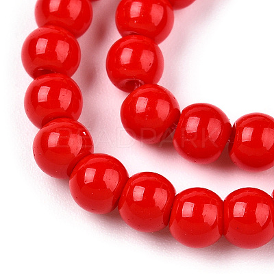 Opaque Solid Color Glass Beads Strands LS-GLAA-T032-P4mm-04-1