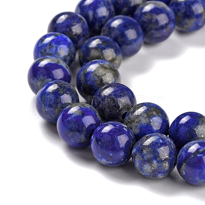 Natural Lapis Lazuli Bead Strands G-G953-03-8mm-1