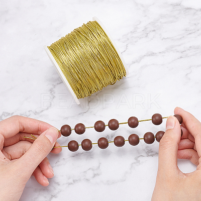 Golden Silk Elastic Thread EW-WH0003-10A-02-1