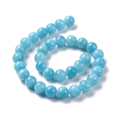 Natural Mashan Jade Round Beads Strands G-D263-12mm-XS20-1