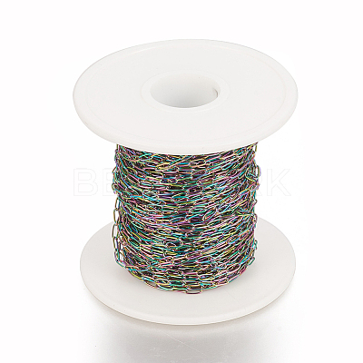 Ion Plating(IP) 304 Stainless Steel Paperclip Chains CHS-F010-01H-MC-1