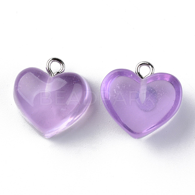 Transparent Resin Pendants RESI-R429-30B-1